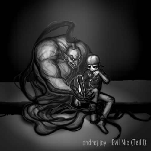 andrej jay Evil Mic (Teil 1) EP Cover Artwork AjeloDraws