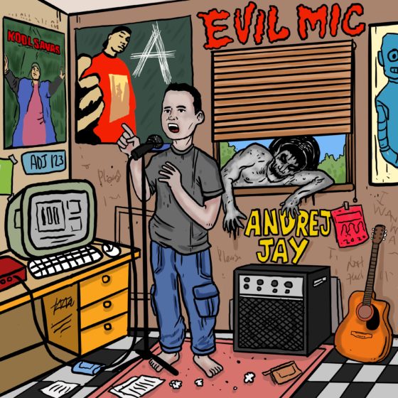 andrej jay Evil Mic LP Artwork Aku Napie
